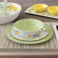 Service de vaisselle imprimé pastèque, pièces, Design de fruits personnalisé, en mélamine