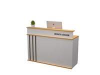 Bureau de réception moderne et simple en MDF de style méditerranéen pour les magasins de vêtements, les salons de manucure, les salons de coiffure, les instituts de beauté, les hôtels, les écoles