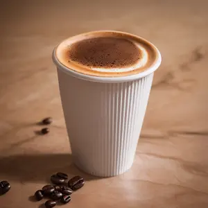 ฝาถ้วยกาแฟทำจากกระดาษหลายสีลายริ้วริ้วตกแต่งโลโก้ตามสั่งจากโรงงานจีน