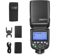 Flash Godox V860IIIS Speedlite E-TTL HSS, température de couleur 5600K, synchronisation haute vitesse 1/8000s, compatible avec les appareils photo Fuji/Olympus/Pentax (environ).