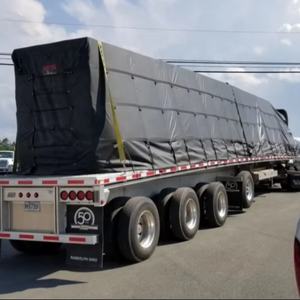 Bâche de camion anti-statique en tissu Ripstop 550-900+ g/m² enduit <span class=keywords><strong>PVC</strong></span> avec anneaux en D pour le transport - Product Image 1