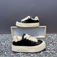 Chaussures décontractées pour hommes, baskets à plateforme à semelle épaisse, en cuir, confortables, légères, antidérapantes, à lacets