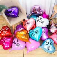 Ballon en feuille d'aluminium en forme de coeur de 18 pouces LOGO personnalisé activités de centre commercial décoratif publicité ballon d'amour en gros