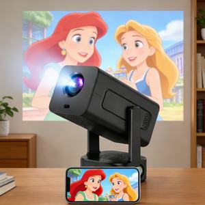 Projecteur domestique haute luminosité, petit espace d'appartement, correction automatique de la distorsion trapézoïdale, mise au point automatique, 350 lumens, Android 720P, cinéma intelligent - Product Image 1