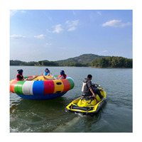 Jouet aquatique gonflable personnalisé pour sports nautiques, modèle Saturn UFO rotatif