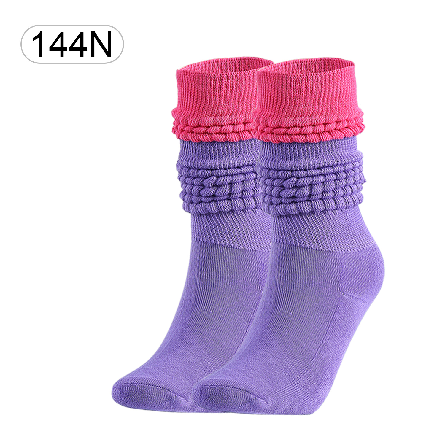 Colore a contrasto: lilla chiaro sotto rosso rosato.