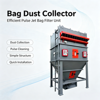 Nouvelle unité de dépoussiérage industrielle à sacs Pulse Bag avec poignées de levage, structure en acier, efficacité de 99 %, moteur de 15 kW pour matériaux de construction