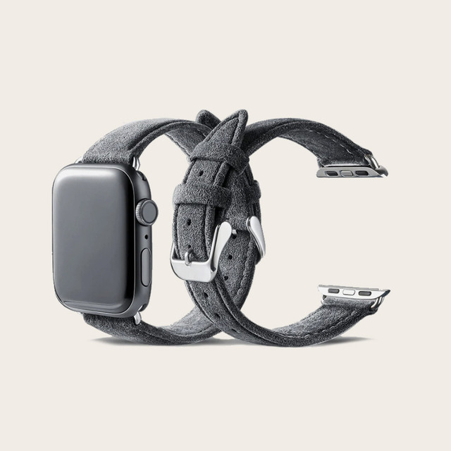 Custom 22mm Leather Band for Apple Watch 38mm 42mm 44mm 45mm 49mm, Luxury Replacement Strap (Fit Series 1/2/3/4/5/6/7/8/SE)