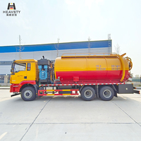 Camion d'aspiration de boues diesel manuel HEAVSTY 4375+1400, entre-essieux 22 m³, double réservoir, pour Shacman Delong SX1259MB4F1C