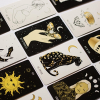 Tampon en feuille d'or rose personnalisé Tarot Mazos Espaol Poker Tarot Egipcio Deck Marseille Jeu de guides Matériel en papier Emballage personnalisé