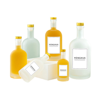Bouteilles Roll-On en Verre Dépoli Rond en Gros pour Vodka et Spiritueux, Capacités de 100ml à 1000ml
