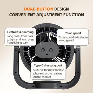 Ventilador de Circulación de Aire Ultra Silencioso y Elegante, Ventilador de Pared Recargable de 2000 mAh con Luz, Ventilador de Refrigeración para Hogar, Oficina y Cocina - Product Image 3