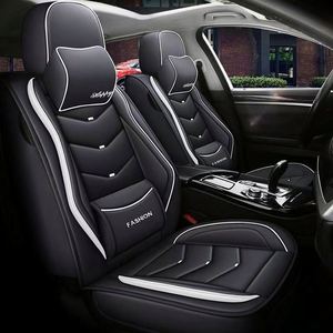 Fundas de Asiento de Coche Universales de Cuero Nappa de Lujo con 4 Asientos y Cojines Delanteros con Almohadas, Protección para Todas las Estaciones, Modelo 03210 - Product Image 5