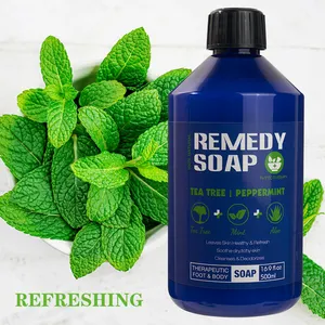 FATAZEN Organic Body Wash Natural Rosemary Tea Tree Oil Soap Private Label Remedy Refreshing Healing Nourishing Shower Gel