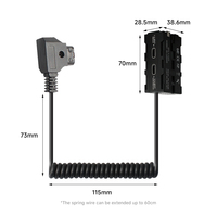 Adaptateur d'alimentation universel D-Tap vers NP-F550, câble d'alimentation à ressort pour appareils photo Sony, Nikon, Canon