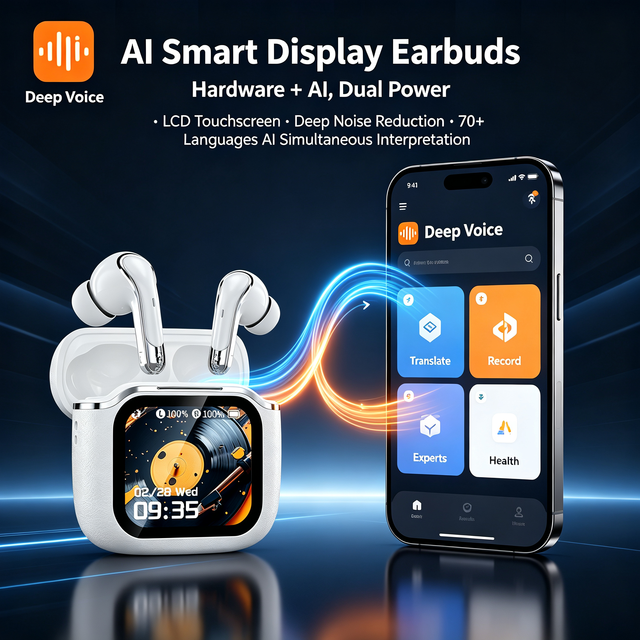 Long Battery Life Touch Control Wireless Language Translator Earbuds with Ai Wearable Assistant Devices for Gaming Sports Music