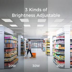 Plafonnier <span class=keywords><strong>LED</strong></span> carré 2x2 pieds à haute efficacité, 20W 30W 40W, 3 températures <span class=keywords><strong>de</strong></span> couleur, dimmable, avec certifications ETL DLC FCC - Vente chaude usine - Product Image 3