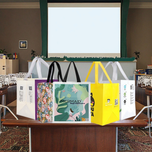 Customizable Logo Corporate Promotional Tote Bags Non-Woven Fabric Corporate Gift Clothing Laminated Tote Bags Paper Boxes