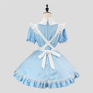 Nuevo producto original, vestido de sirvienta azul y blanco de Alice, lindo traje de cosplay estilo lolita ligero para chicas. - Product Image 4