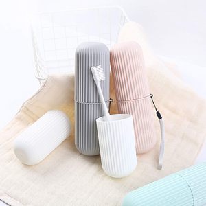 Portable <b>Toothbrush</b> Dispenser Travel Sustainable Plastic Dustproof <b>Toothbrush</b> Holder - Product Image 1