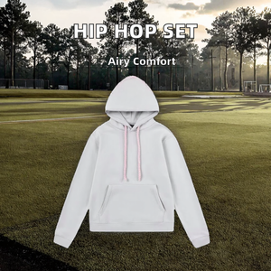 Conjunto Deportivo Informal para Hombre, Pantalones con Cordón de Algodón 100%, Sudadera con Capucha Estilo Hip Hop con Logotipo Personalizado - Product Image 2