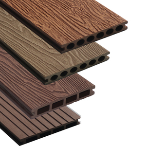Chất lượng cao thân thiện với môi không thấm nước WPC Gỗ nhựa composite decking vòng tròn rỗng ngoài trời sử dụng 5 + năm bảo hành Trung Quốc - Product Image 4
