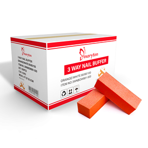 Envío Gratuito en EE. UU. 500 Piezas/Caja, Limas de Uñas Desechables de Naranja 80/80/100 de 3 Vías para Salón - Product Image 1