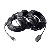Câble d'extension USB 2.0 DOWDON de 10 m, mâle vers femelle, transfert de données, blindage tressé, conducteur en cuivre pur, PVC