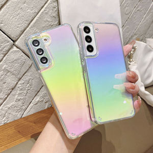 Custodia <span class=keywords><strong>trasparente</strong></span> per cellulare con Glitter sfumato colorato per Samsung S23 A53 A13 A52 A72 <span class=keywords><strong>A51</strong></span> A71 A31 S21 - Product Image 1