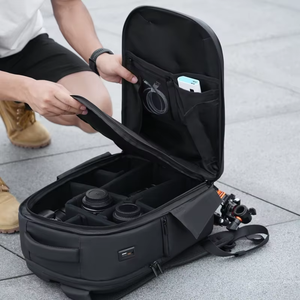 Sac à dos de photographie professionnel, coque rigide en EVA, fermeture éclair, étanche, protection, support de trépied, sac pour appareil photo - Product Image 4