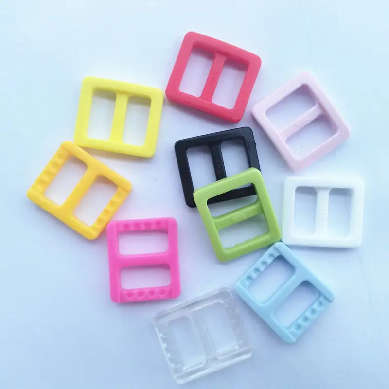 Spot plástico multi-color slider tri-glide fivela ajustável para saco