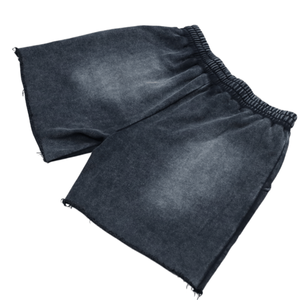 Wholesale Custom Logo Hip Hop Style 100% Cotton Breathable <b>Mesh</b> Mens Acid Wash <b>Shorts</b> OEM Service - Product Image 3