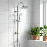 Colonne de douche murale moderne pour salle de bain, ensemble complet avec inverseur en laiton, barre coulissante réglable en acier inoxydable et tuyau anti-torsion en PVC