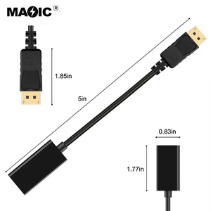 Adaptador de <span class=keywords><strong>Cable</strong></span> Magelei compatible con DP a HDMI macho a hembra para <span class=keywords><strong>HP</strong></span>/DELL Laptop Display Port a HDMI Converter <span class=keywords><strong>Cable</strong></span> compatible con 1080P - Product Image 4