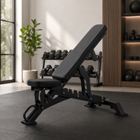 Banc de musculation pliable en métal réglable 770LBS, inclinable et plat, pour entraînement en salle de sport, musculation Hoyfit Hy00241