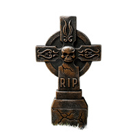 Décorations et accessoires de scène pour l'ambiance du Festival des Fantômes, Halloween 2026, croix tombale de taille moyenne de 66 cm pour cour intérieure