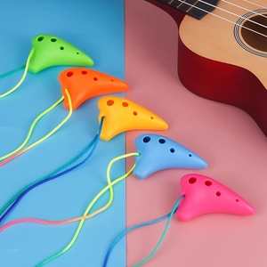 Mini ocarina en résine légère de 7 cm, antichoc, en forme de goutte d'eau, à 6 trous, pour enfants - Product Image 2