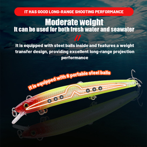 Leurre de pêche artificiel dur importé <span class=keywords><strong>Minnow</strong></span> 13cm/11.6g, leurre de suspension - Product Image 5