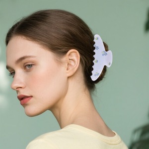 Nueva moda Floral estampado flor tiburón pinza para el cabello para mujer chica Vintage francés Floral pinzas para el cabello accesorios joyería regalo - Product Image 2