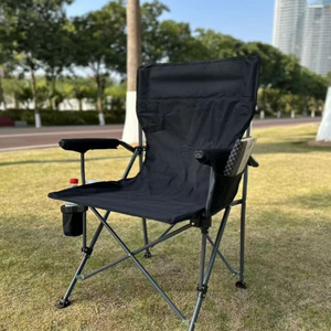 <span class=keywords><strong>Chaise</strong></span> pliante de <span class=keywords><strong>camping</strong></span> en métal de haute qualité, confortable, robuste et portable, <span class=keywords><strong>avec</strong></span> coussin et porte-gobelet, pour la plage et le parc - Product Image 2