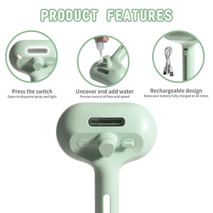 Thiết kế mới ABS + PC Pet ướt át chải chuốt Bàn Chải hơi nước Tóc Loại bỏ công cụ lược chó mèo tự làm sạch phun bàn chải - Product Image 5