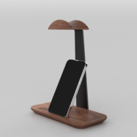 Support de support de casque universel portable personnalisé support de bureau en bois durable pour téléphone et tablette PC personnalisé