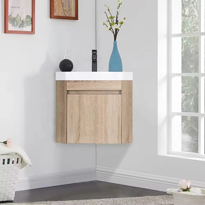 Lussuoso stile atmosfera singolo artigianale in legno <span class=keywords><strong>mobile</strong></span> da bagno <span class=keywords><strong>lavabo</strong></span> <span class=keywords><strong>lavabo</strong></span> multiuso angolo bagno vanità - Product Image 2