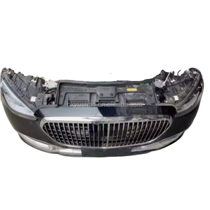 Parachoques delantero de repuesto de fibra de carbono negro de alta calidad, apto para Mercedes-Benz W223 Maybach S580 S680, con sistema de sujeción por tornillos, incluye faros antiniebla. - Product Image 5