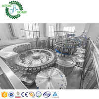 Ligne entièrement automatique de machine d'embouteillage de jus de fruits thé PET plastique lavage remplissage capsulage