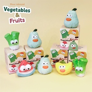 Jouets mignons en PU à rebond lent, modèles de simulation de légumes et fruits, pour décoration de fête, accessoires de jardin fantaisie - Product Image 6
