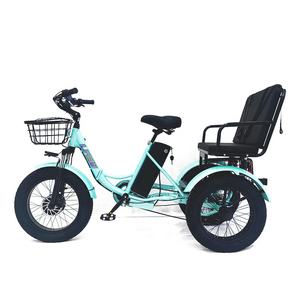 Triciclo plegable ruso de 48V con pedal de neumático grueso de 20 pulgadas, batería de litio eléctrica asistida, vehículo de tres ruedas para nieve - Product Image 3