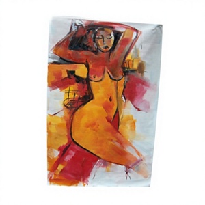 Di alta qualità 100% fatto a mano indiano nude sexy di arte della parete pittura a olio su tela di canapa - Product Image 1