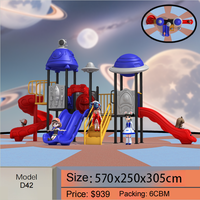 Équipement de terrain de jeu extérieur au design moderne, toboggan en plastique, salle de sport modulaire et maison de jeu, jeux amusants pour enfants, jeux d'exercice