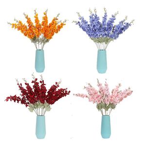 2023 Factory Price Dephinium Bridal <b>Bouquet</b> Real Touch Silk <b>Artificial</b> Flower for Wedding - Product Image 4
